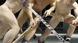 naked men playing hockey