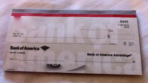 a checking account cheque