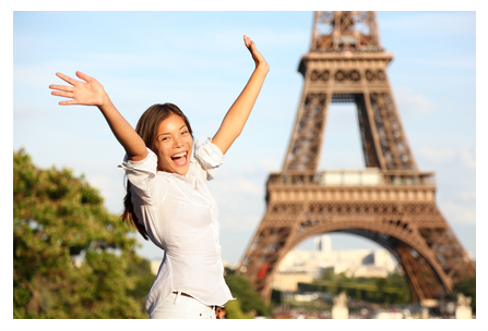 Woman Happy to be in Paris.png