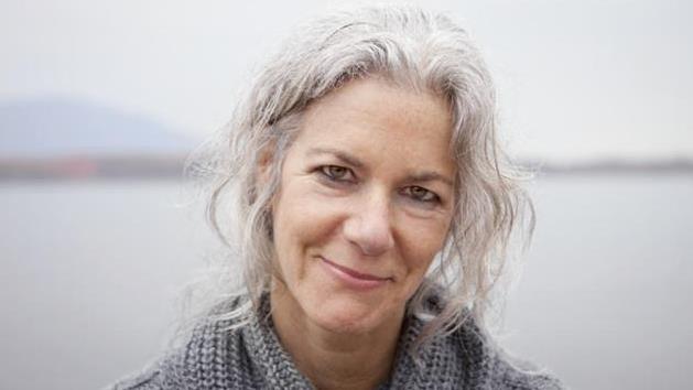 gray haired happy woman