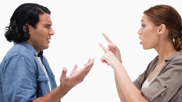 a man and a woman arguing