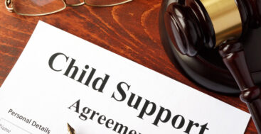 child support agreement on top of a desk